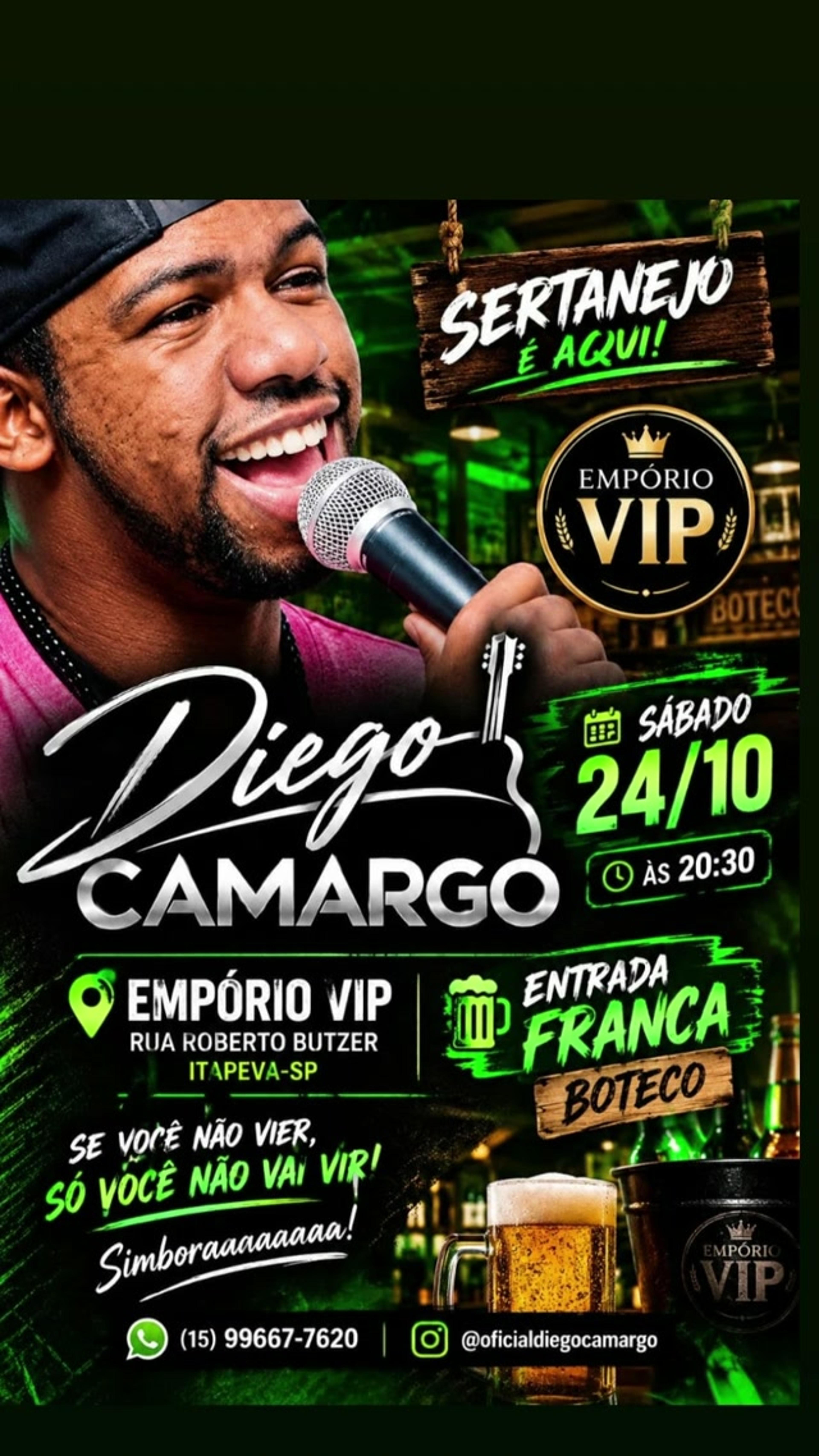 Diego Camargo no Empório VIP