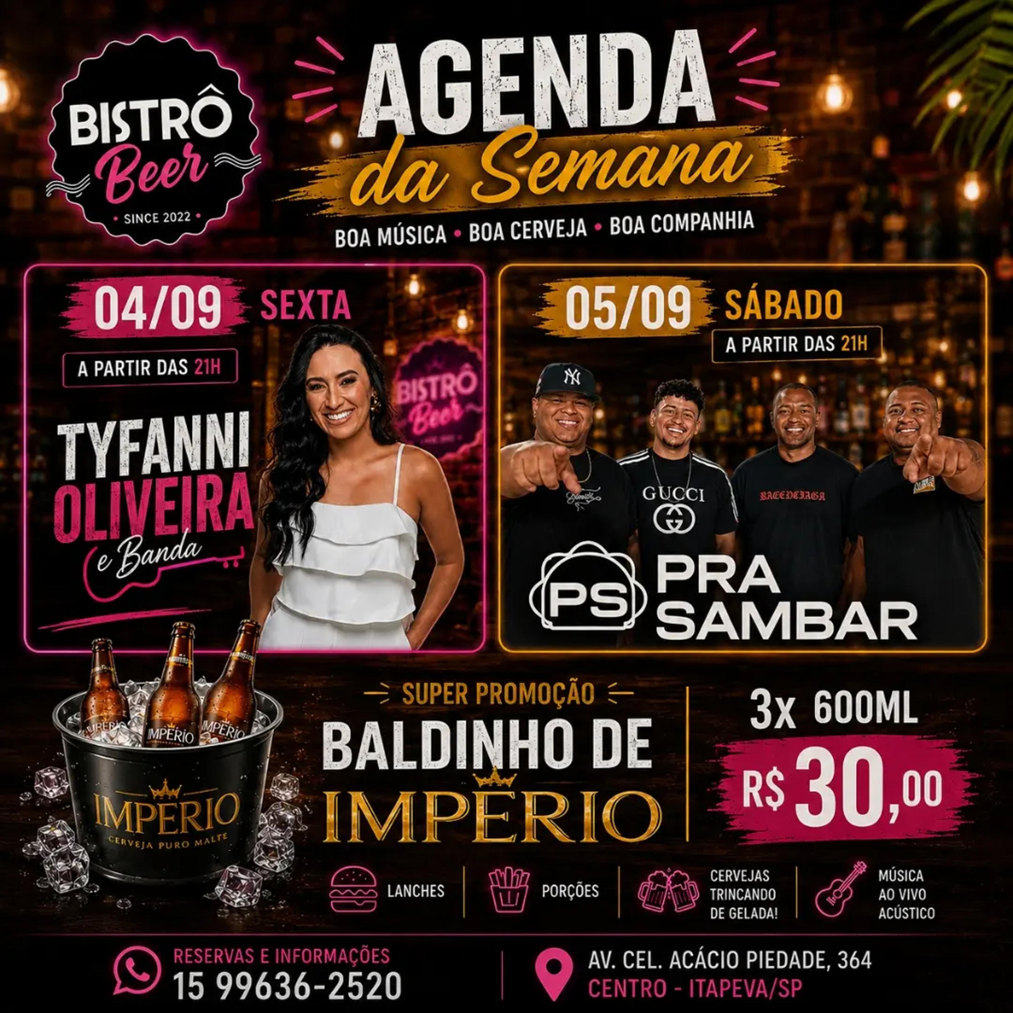 Agenda da Semana no Bistrô